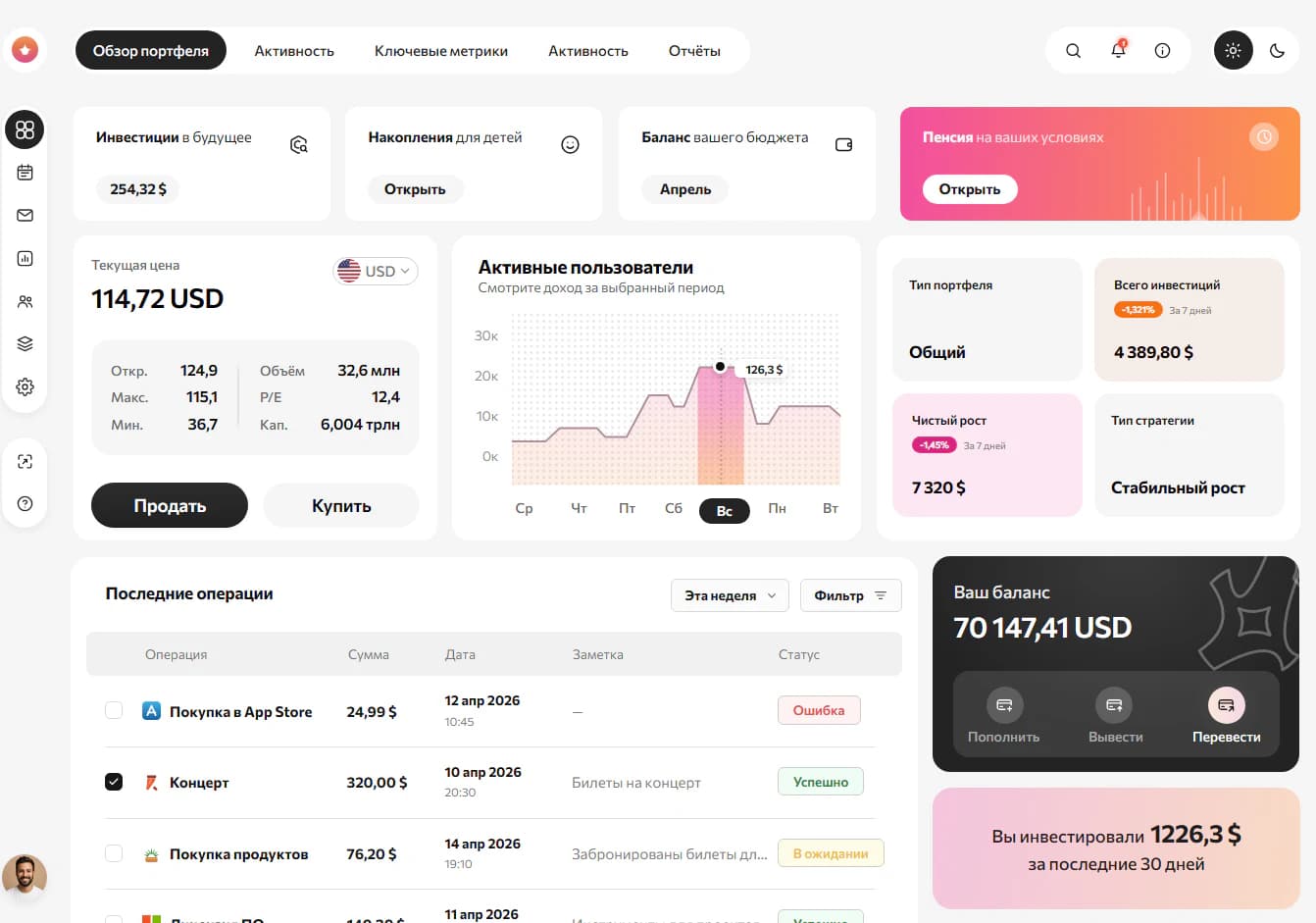 InvestFlow — SaaS для управления инвестиционным портфелем