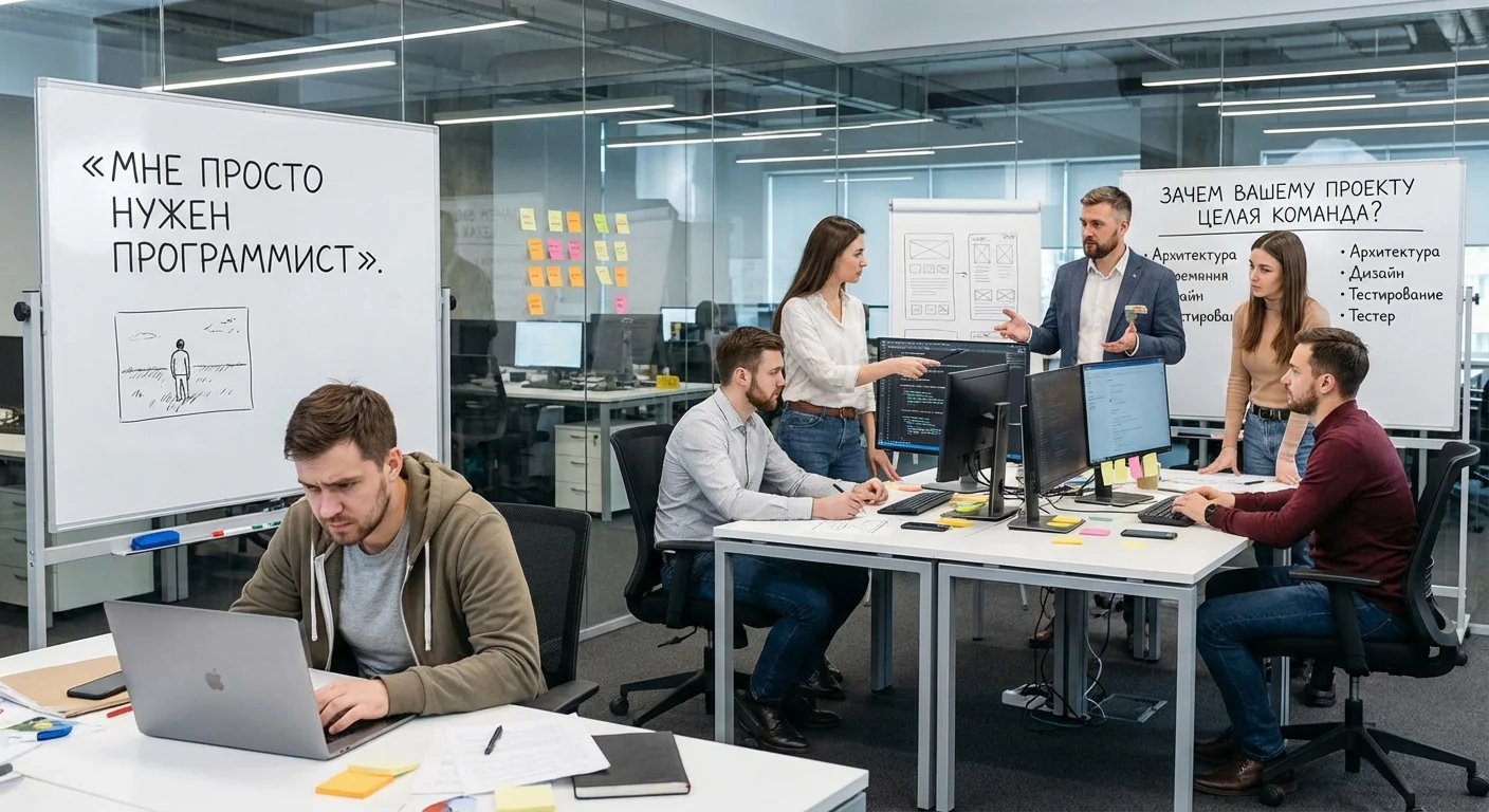 'Мне просто нужен программист'. Почему один в поле не воин и зачем вашему проекту целая команда?