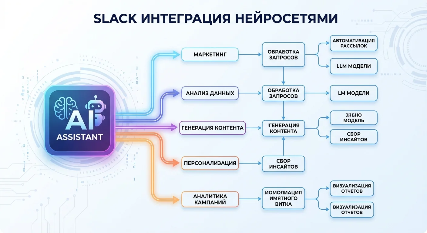 Slack интеграция с нейросетями: AI assistant для вашей команды