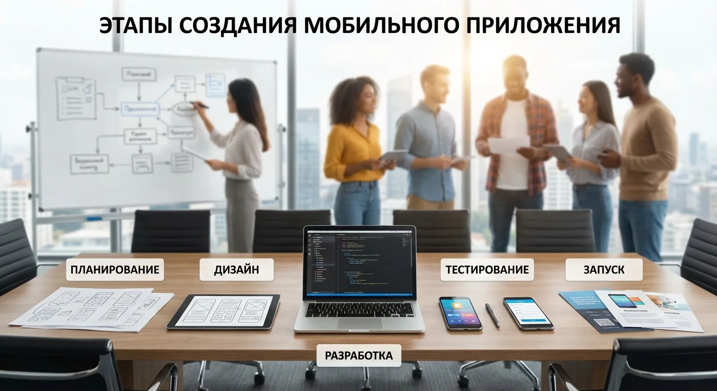 Этапы создания мобильного приложения: от идеи до публикации в Store — полный путеводитель для заказчика в 2026 году
