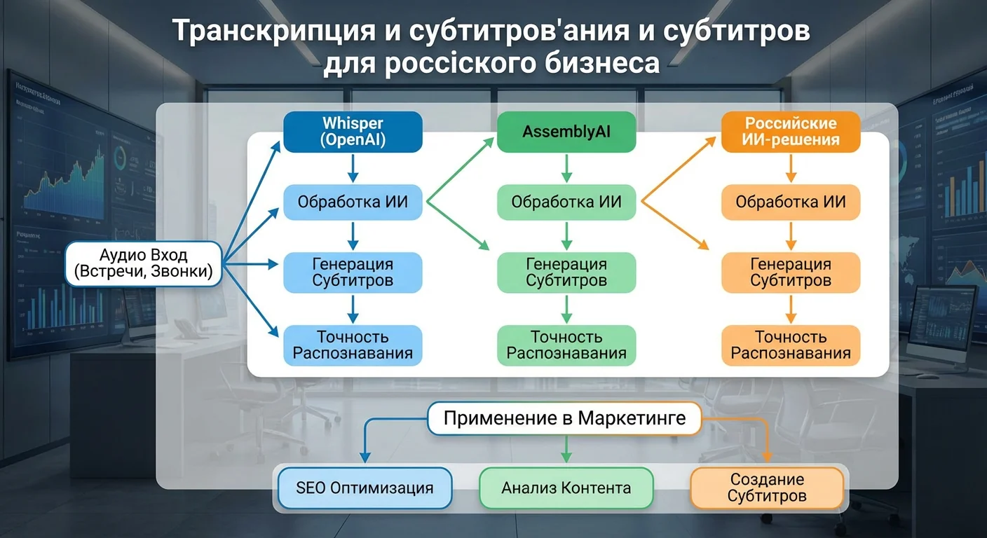 Транскрибация и субтитры: Whisper vs AssemblyAI vs локальные решения