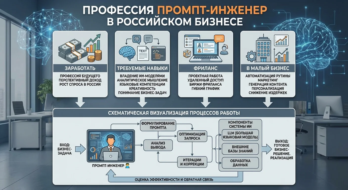 Профессия промпт-инженера: как заработать, требуемые навыки, фриланс vs работа