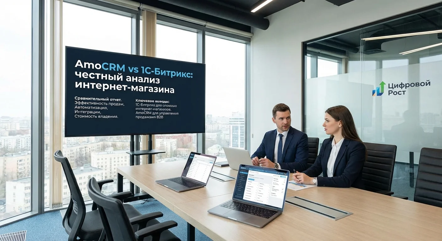 AmoCRM vs 1С-Битрикс: честный анализ для интернет-магазина