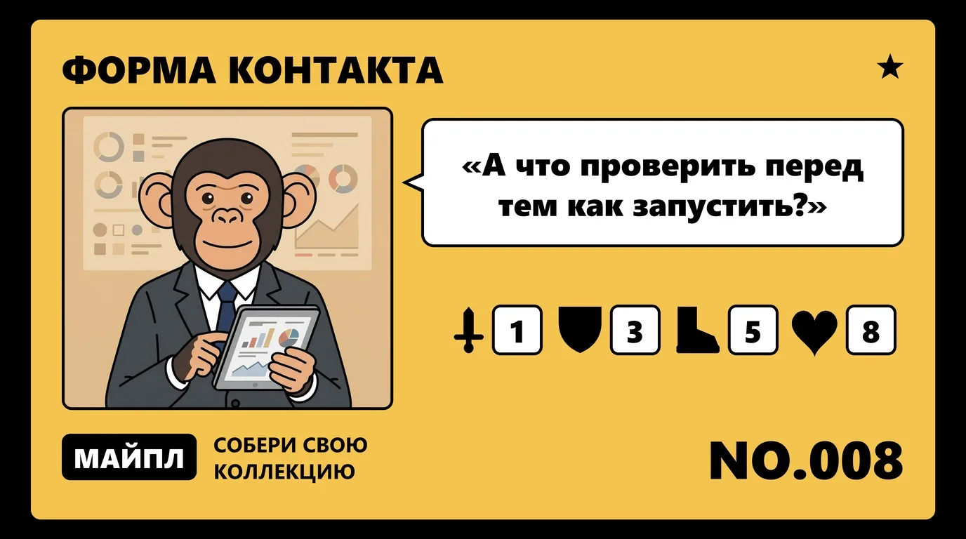 Проверка формы перед запуском за 15 пунктов