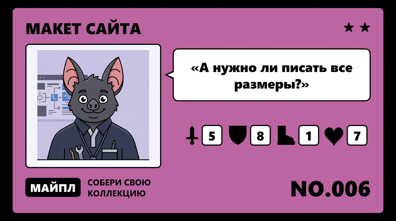 Как передать макет через Dev Mode