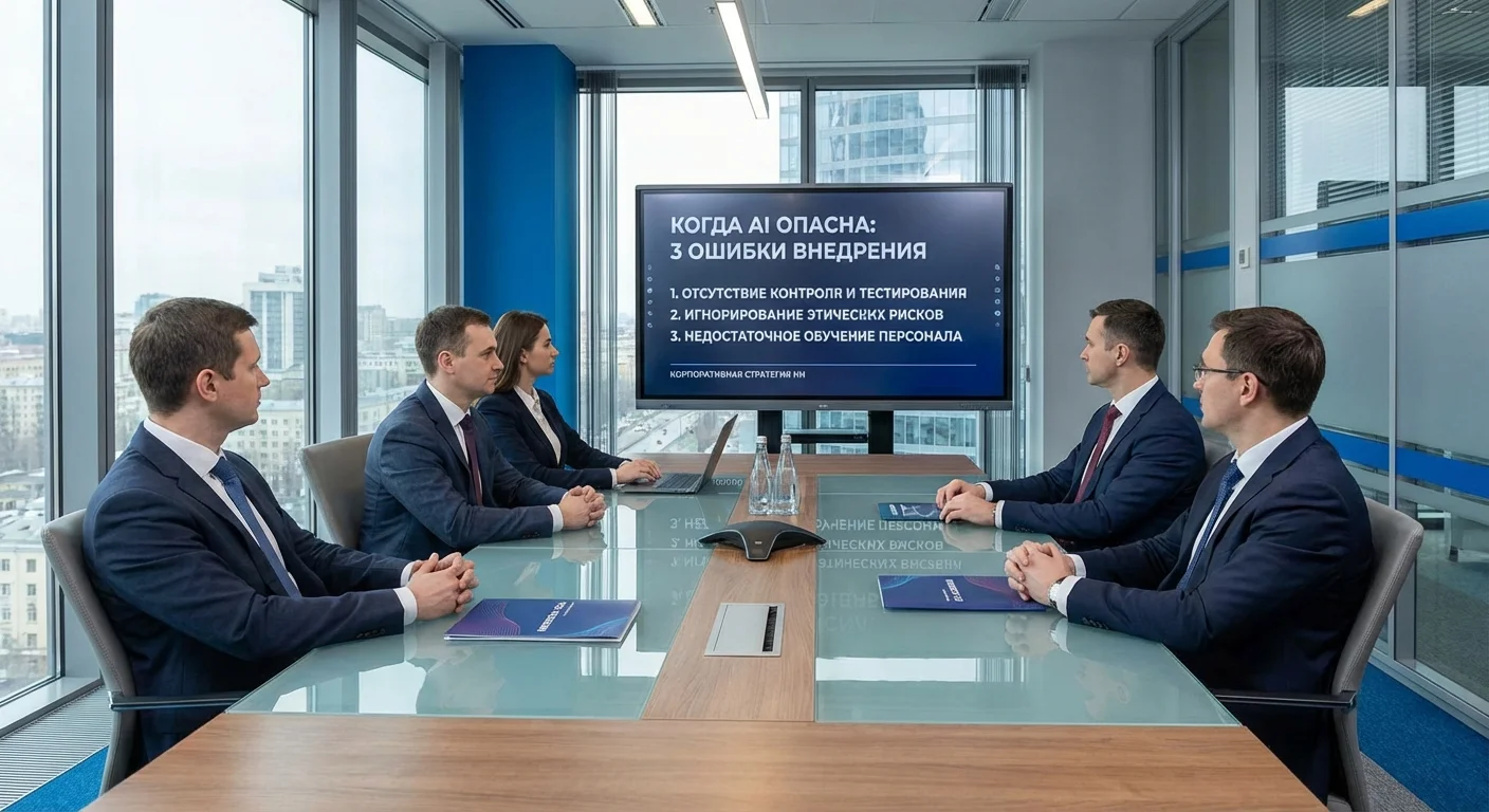 Когда AI опасна: 3 ошибки внедрения, которые потеряли компаниям 10M+ рублей