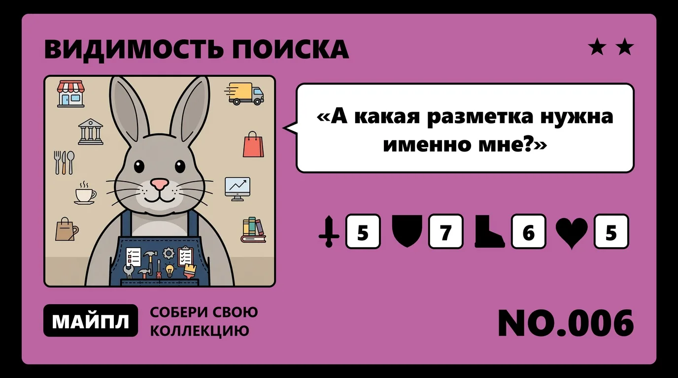 Минимальный набор разметки для разных бизнесов