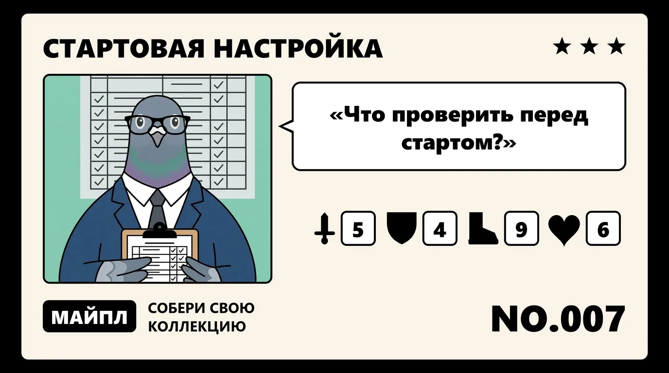 Чек-лист перед вводом остатков