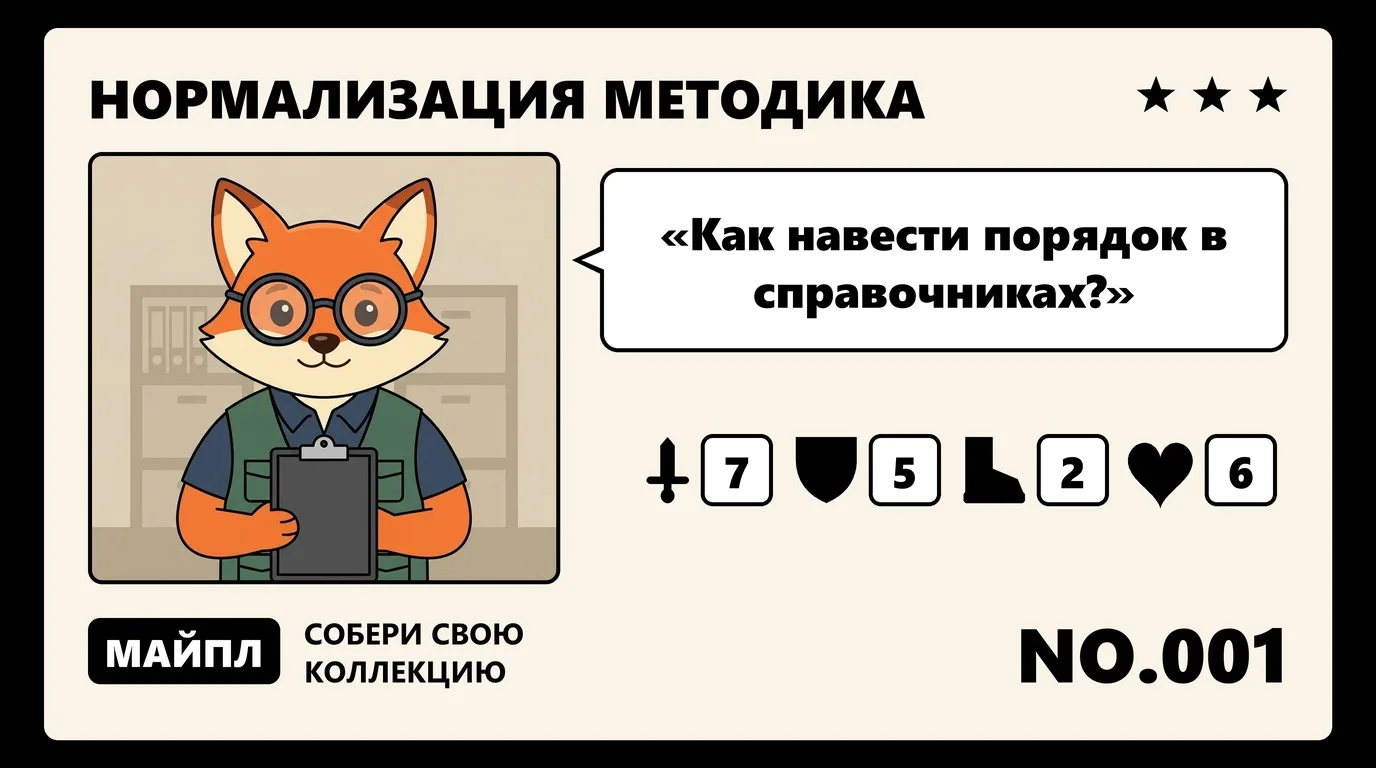 Нормализация справочников: метод, сроки, бюджет