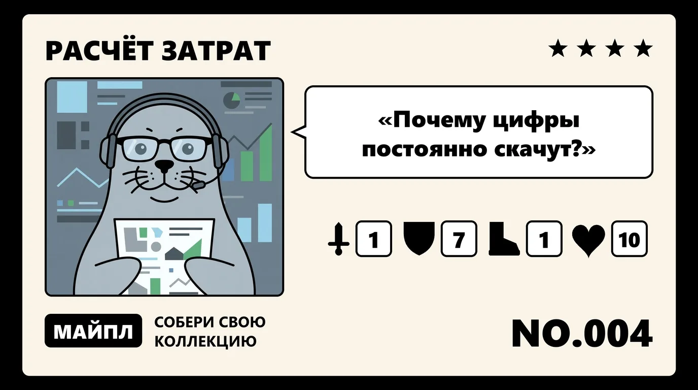 Почему себестоимость скачет от месяца к месяцу