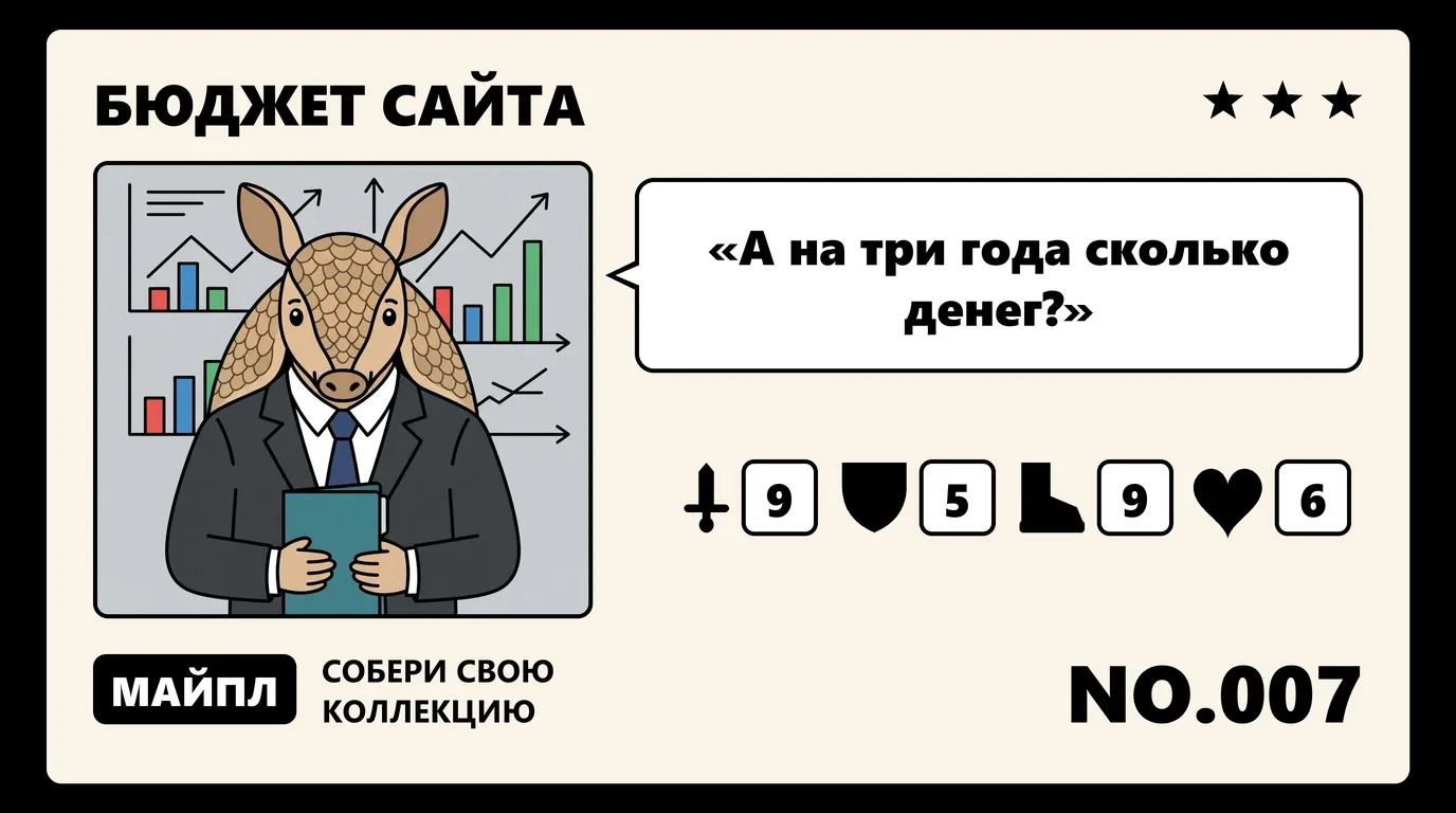 Три годовые сметы на сайт с итогом
