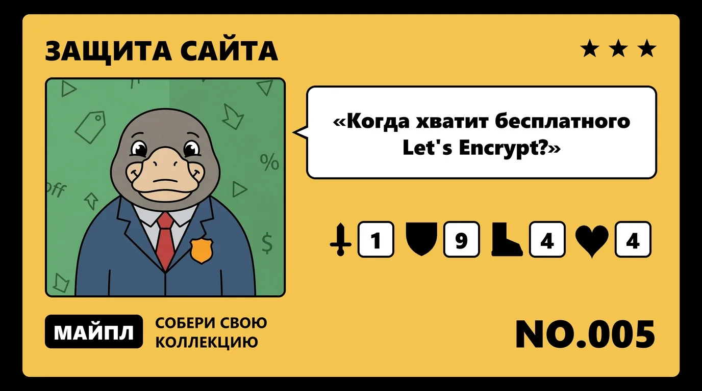 Когда хватит бесплатного Let's Encrypt