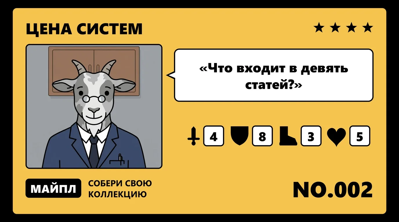 Девять статей бюджета ERP за 5 лет
