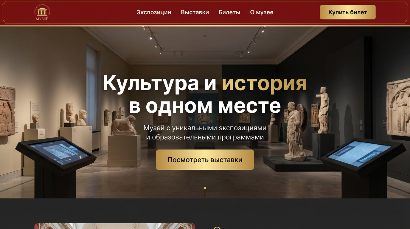 Сайт для музея под ключ в Перми