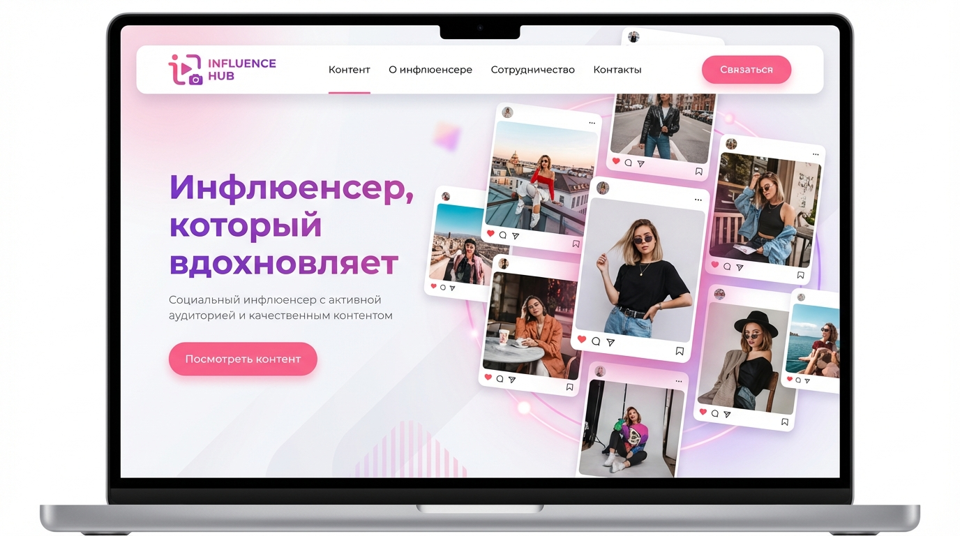 Сайт для сайта инфлюенсера под ключ в Самаре